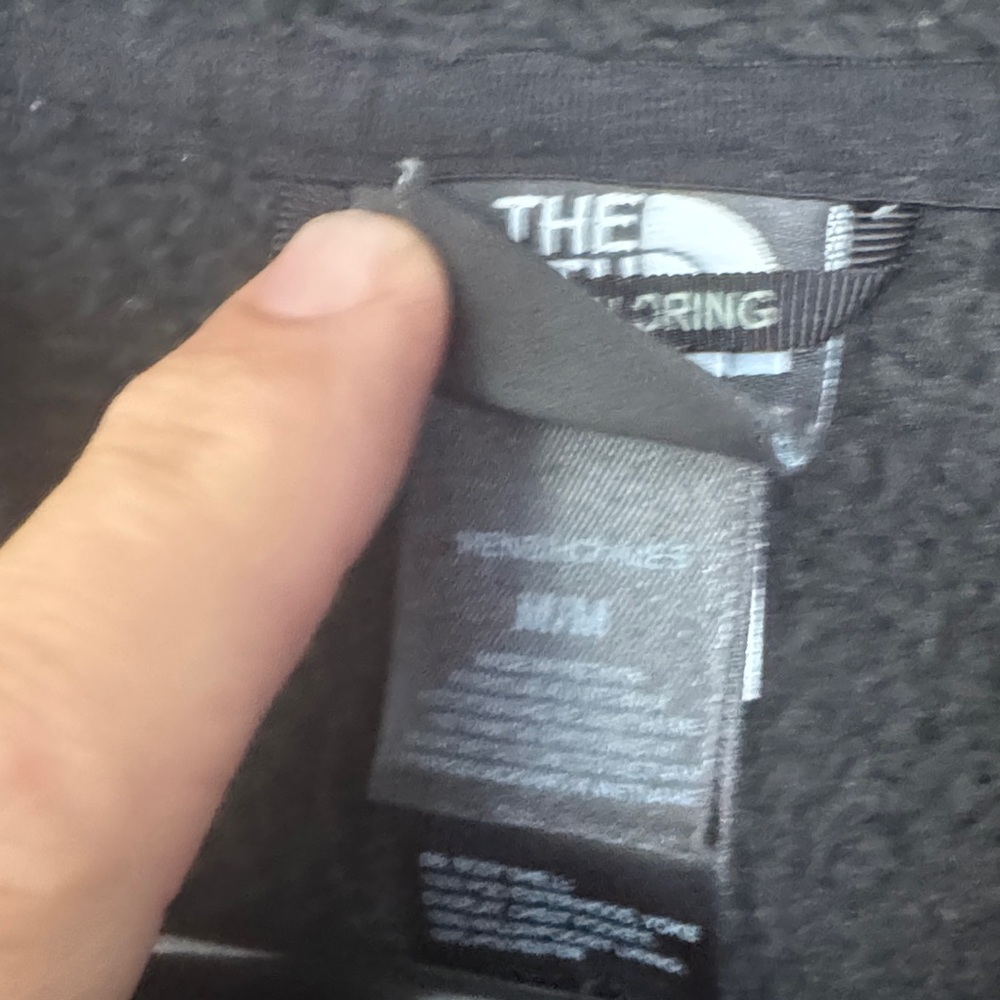 The North Face Men's Charcoal and Black Fleece Jacket - Picture 2 of 3
